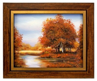 Herbstlandschaft Handarbeit Ölbilder Gemälde Leinwand Ölbild Bild G119028