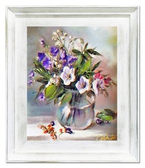 Blumenstrauß Handarbeit Ölbilder Gemälde Leinwand Ölbild Bild G15759