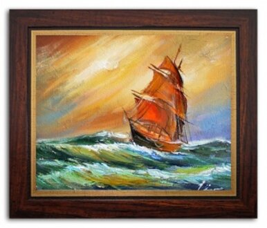 Segelschiff im Sturm Handarbeit Ölbilder Gemälde Leinwand Ölbild G03311