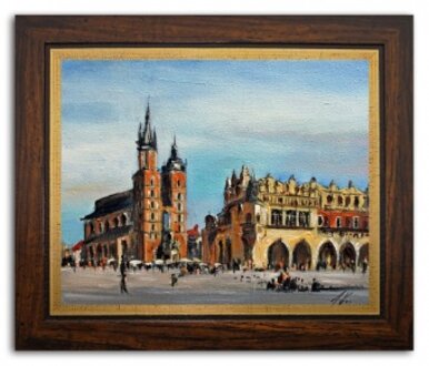Marktplatz in Krakau Handarbeit Ölbilder Gemälde Leinwand Ölbild G102782