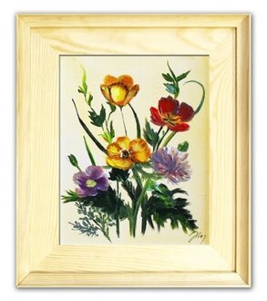 Blumenbukett Handarbeit Ölbilder Gemälde Leinwand Ölbild Bild G111738