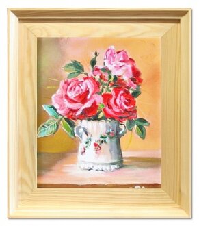 „Rosen in der Vase“ Handarbeit Ölbilder Gemälde Leinwand Ölbild G06554