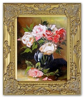 Blumenstrauß Handarbeit Ölbilder Gemälde Leinwand Ölbild Bild G01470