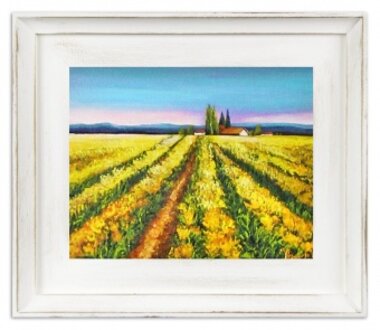 „Feld der Farben“ Handarbeit Ölbilder Gemälde Leinwand Ölbild Bild G15680