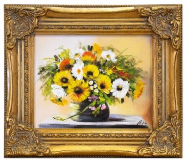 Blumenstrauß Handarbeit Ölbilder Gemälde Leinwand Ölbild Bild G120159