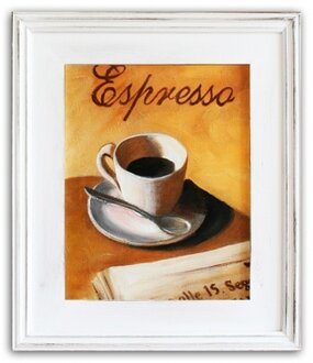 Espresso Handarbeit Ölbilder Gemälde Leinwand Ölbild Bild Bilder G14978
