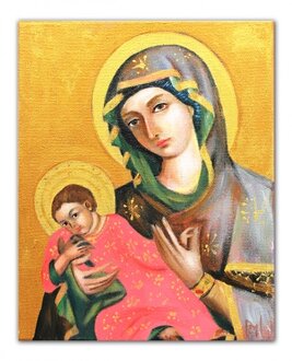Madonna mit Kind Handarbeit Ölbilder Gemälde Leinwand Ölbild Bild G115493