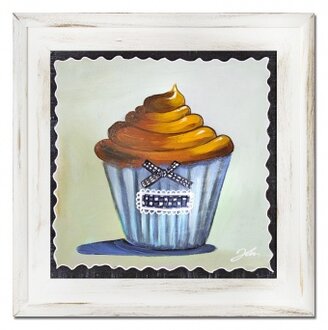 Schokoladencupcake Handarbeit Ölbilder Gemälde Leinwand Ölbild G16401