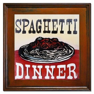 Spaghetti Dinner Handarbeit Ölbilder Gemälde Leinwand Ölbild Bild G16421