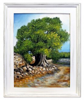 Der alte Baum Handarbeit Ölbilder Gemälde Leinwand Ölbild Bild G16718