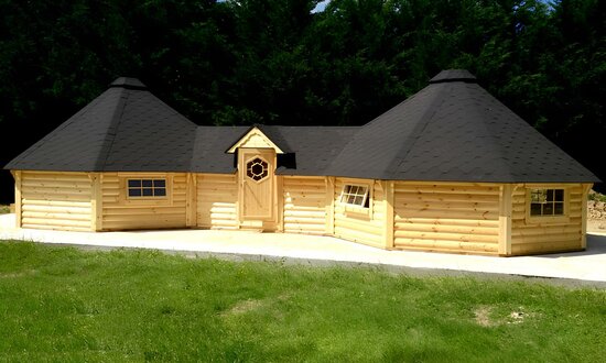 Hütte Berghütten Sauna Grillkota 39m² Holzhaus Garten Laube Kota Grills