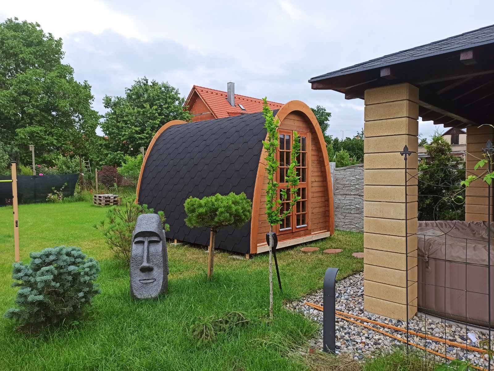 Sauna Holz Garten Holzsauna 400x240cm Outdoor Saunas Trockensauna Woodpro