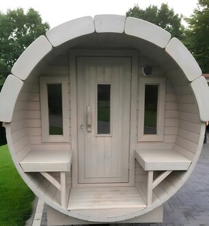 Fasssauna Holz Sauna Gartensauna Campingfass Saunafass 3,5m Holzsauna