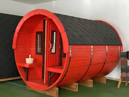 Runde Holzsauna Fasssauna Saunafass outdoor Landhaus Garten Saunas 3m