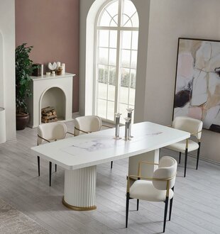Esstisch Luxus Esszimmertisch Tisch Esszimmer Modern Holz Weiß