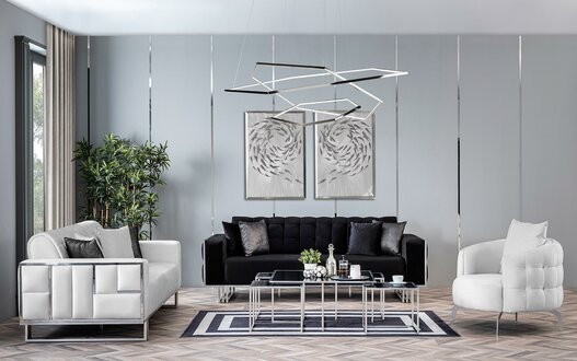 Sofagarnitur 3+3+1 Sitzer Sofa Sessel Sofas Garnitur Sitz Luxus Gruppe Neu Set