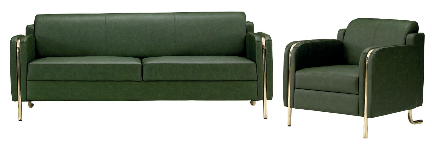 Sofa Set Wohnzimmer Luxus Leder Sofas 3 Sitzer Sessel Garnitur Design Modern Neu