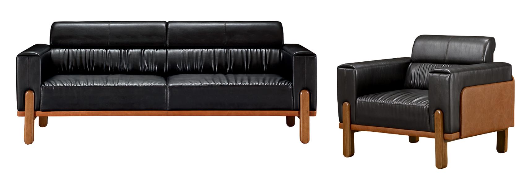 Sofa Wohnzimmer Set Design Sessel Polster Leder Relax 2tlg Sofagarnitur