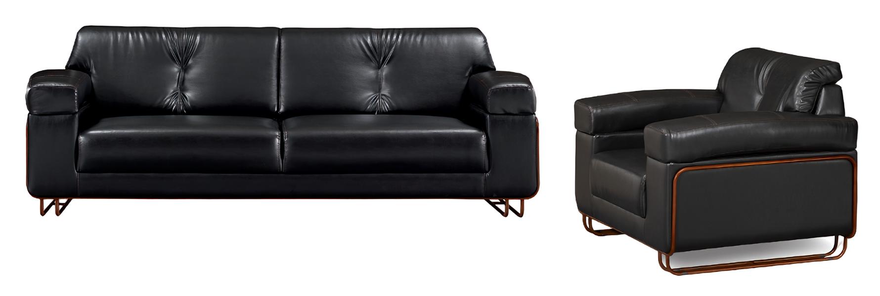 Sofagarnitur 3+1 Sitzer Luxus Wohnzimmer Gruppe Sessel Leder Modern Couch Neu