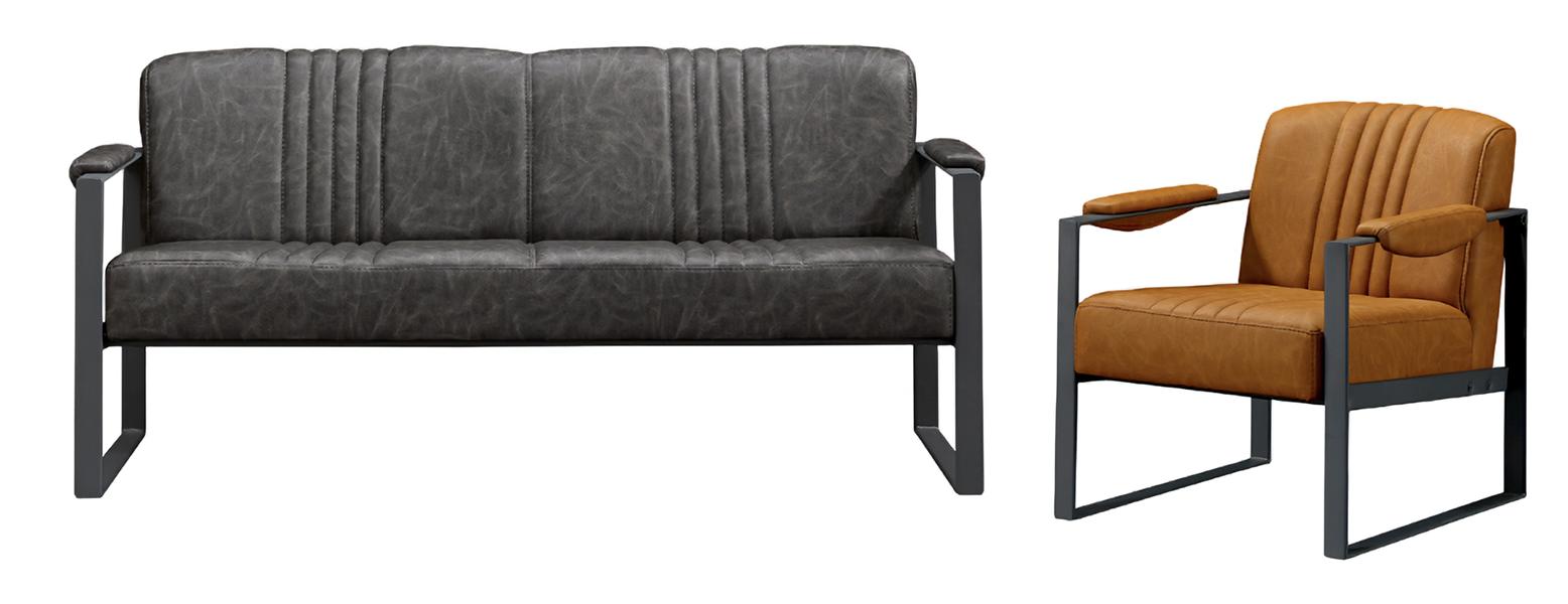 Set 2tlg Wohnzimmer Sofagarnitur 3+1 Sitzer Polster Luxus Sessel Modern Couch
