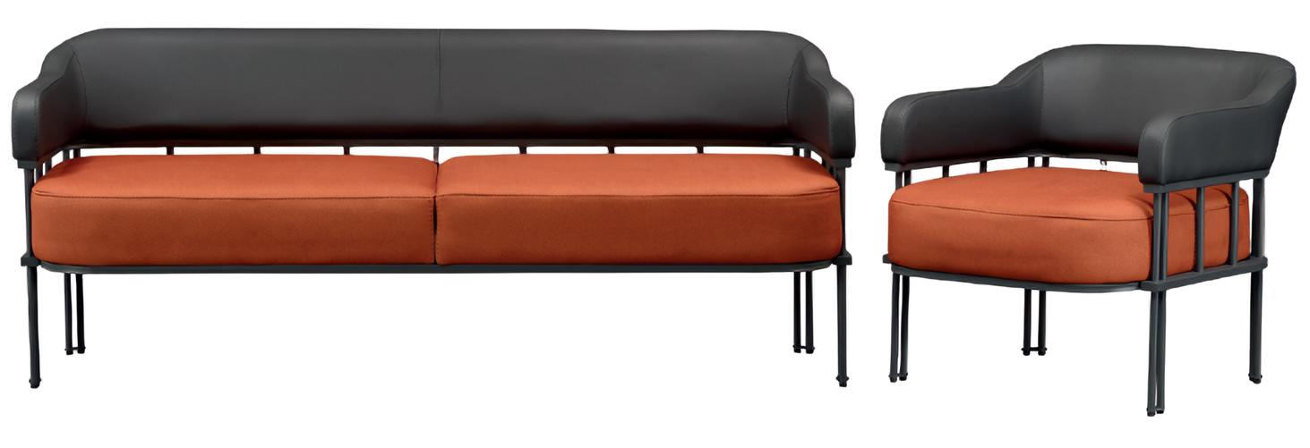 Sofa Set 2tlg Sessel Couch Möbel Wohnzimmer Leder Polster Couchen Modern Neu
