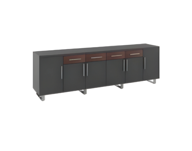 Moderner Braun Schwarz Aktenschrank Luxus Büromöbel Mehrzweckschrank