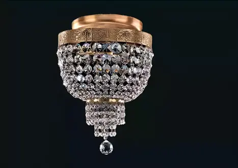 Deckenleuchter Luxus Gold Kronleuchter Deckenlampe Lüster Kristall Art