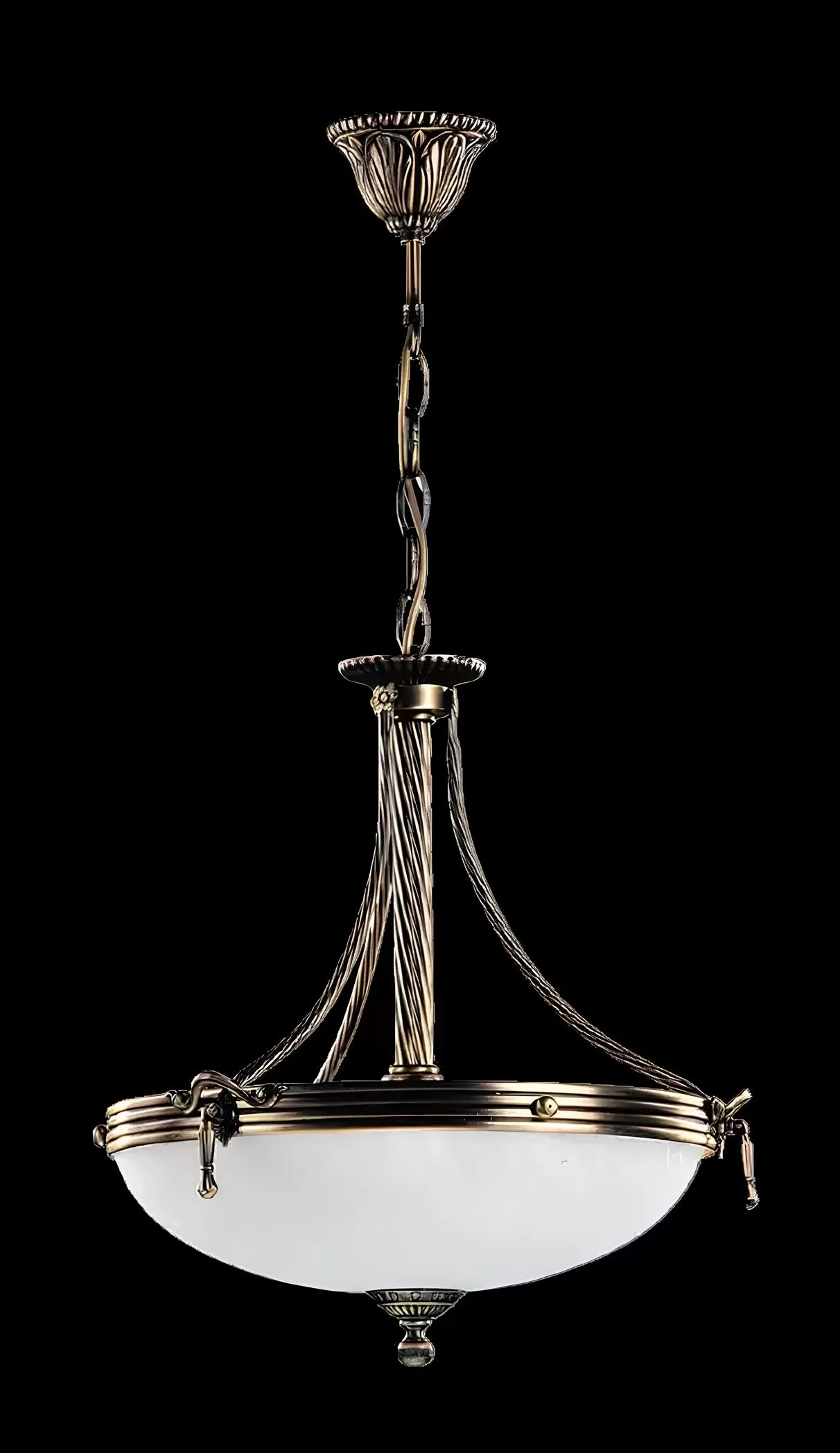 Kronleuchter Deckenleuchter Lüster Modern Deckenlampe Weiß Glas Lampen