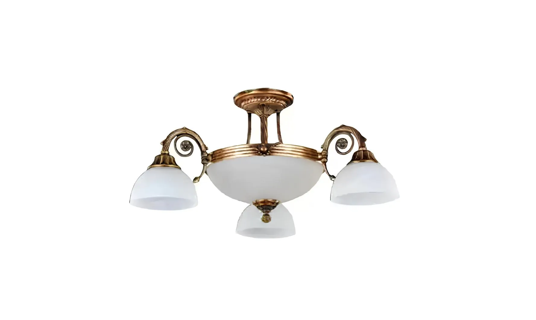 Lampen Deckenleuchter Lüster Kronleuchter Weiß Deckenlampe Glas Gold