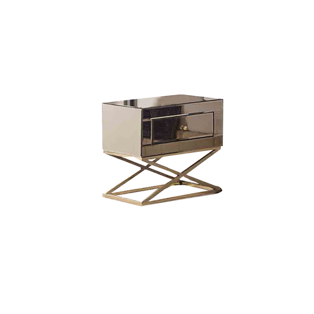Goldener Schlafzimmer Nachttisch Designer Nachtkästchen Luxus Edle Möbel