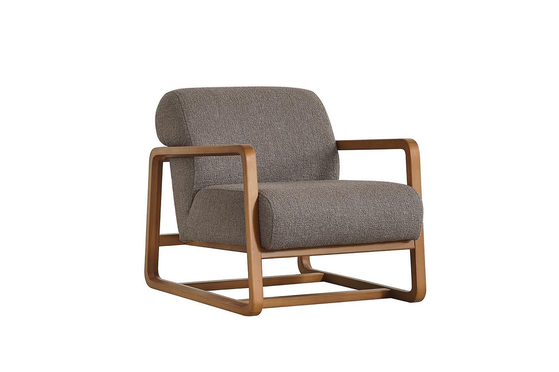 Grauer Polster Sessel Designer Clubsessel Einsitzer Relax Sitzmöbel Neu