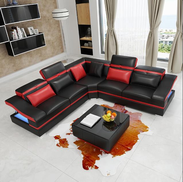 Ecksofa LForm Couchtisch Ecke Leder Garnitur Tisch Wohnlandschaft L Form 2tlg
