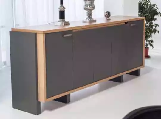 Aktenschrank Büro Möbel Einrichtung Holz Design Schränke Regal 226x50x94