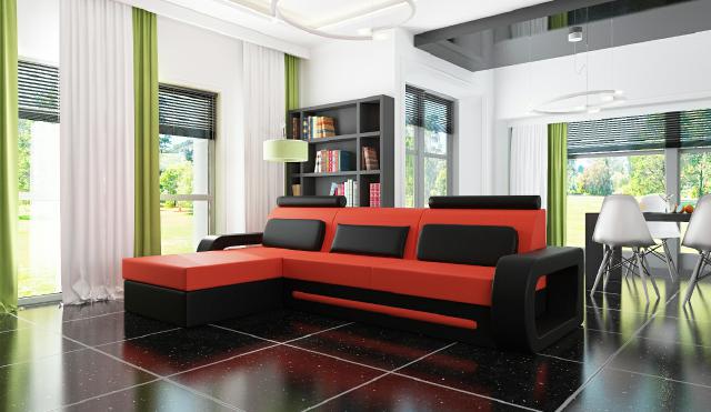 LEDERSOFA ECKSOFA SCHLAFSOFA WOHNLANDSCHAFT LEDERCOUCH NEU LEDERECKSOFA ECKCOUCH