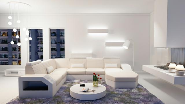 Designer Sofa Ecksofa Leder Stoff Textil Polster Garnitur Wohnlandschaft Couch