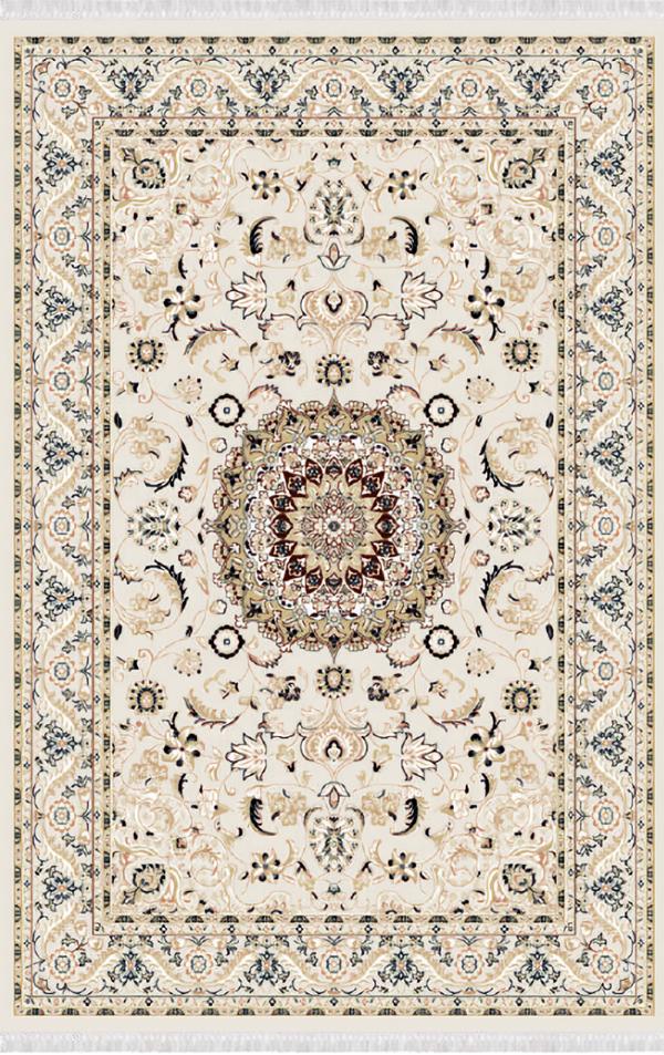 Bodenbelag Teppich Orientalisch Kunstteppich Kurzflor Vintage Beige Blau 160x230