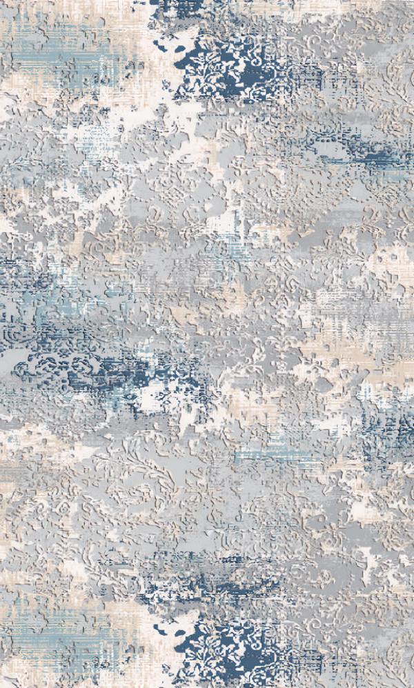 Teppich Kurzflor Abstrakter Muster Wohnzimmer Schlafzimmer Blau