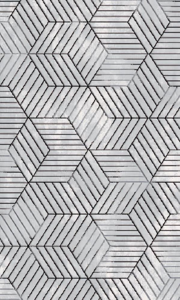 Teppich Geometrisches Muster Schwarz Weiß Wohnzimmer Arbeitszimmer Teppiche