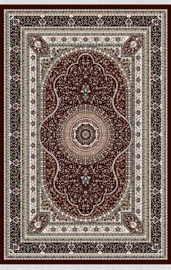 Orientalisch Teppich Kunstfaserteppich Wohnzimmerteppich Kurzflor Braun 160x230