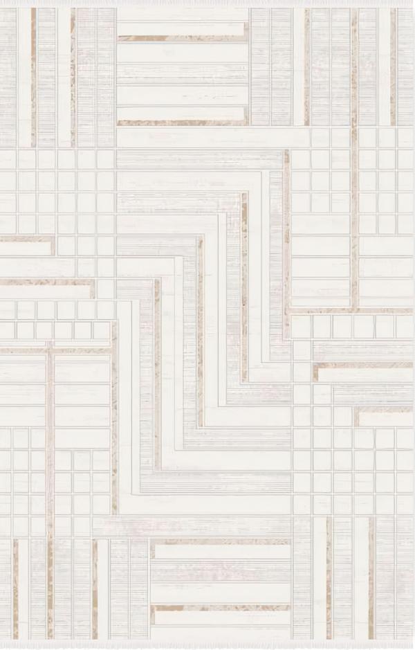 Kunstfaserteppich Kurzflor Bodenbelag Teppich Geometrische Muster Braun