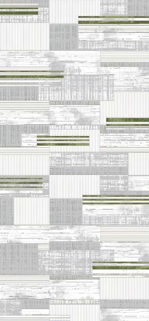 Teppich Wohnzimmerteppich Bodenteppich Kurz Flor Grün Linien Grau Teppiche