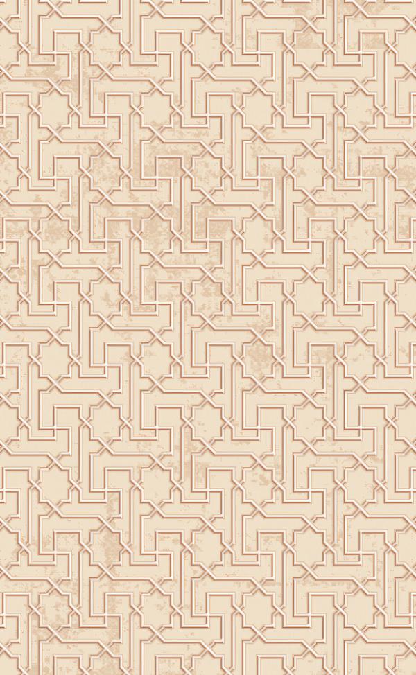 Teppich Abstrakter Geometrisches Muster Kurz Flor Wohnzimmer Beige Teppiche
