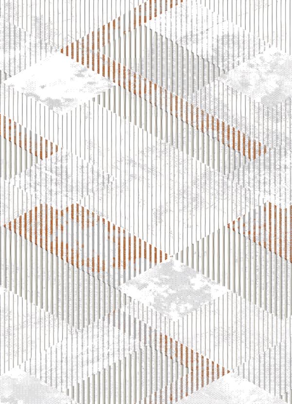 Teppich Kurz Flor Geometrisches Muster Wohnzimmer Flur Foyer Beige Braun