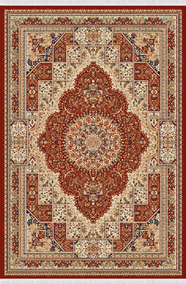 Teppich Traditionell Bordüre Orientalischer Design Kunstteppich Rot 150x233