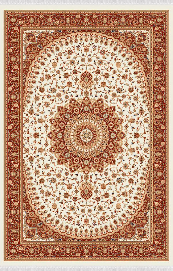 Orientteppich Teppich Bordüre Orientalischer Design Vintage Kurzflor Rot 150x233