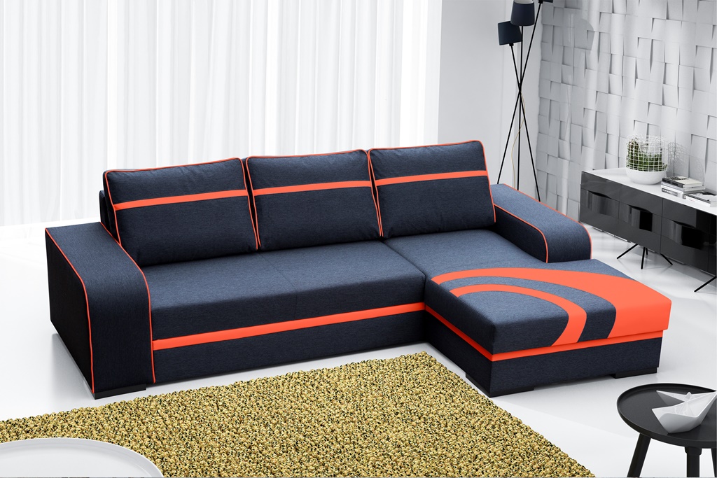 Schlafsofa Eck Sofa Couch Bettfunktion Polster Eck Garnitur Schlaffunktion Neu