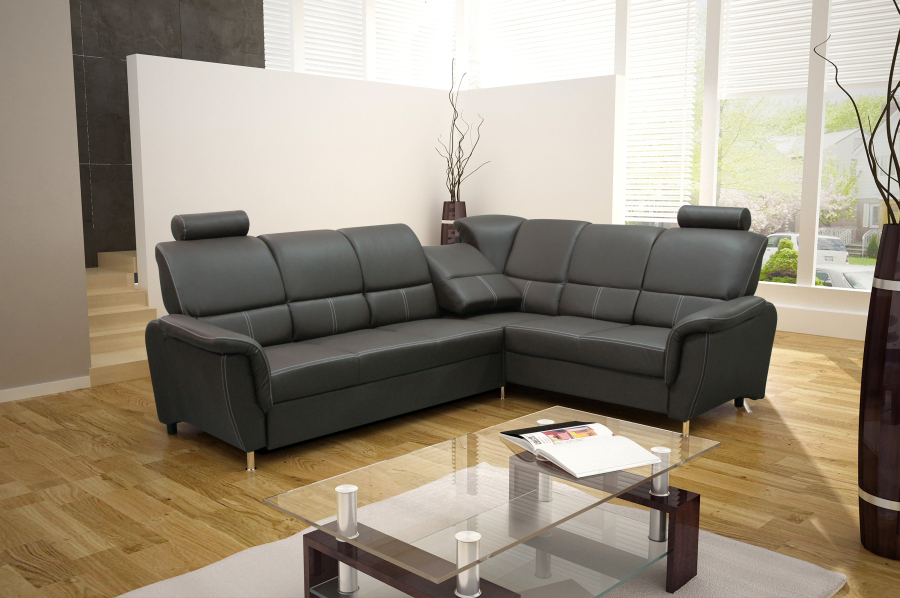 Sofa Schlafsofa Designer Sofa mit Bettfunktion + Bettkasten Ecksofa Couch NEU!