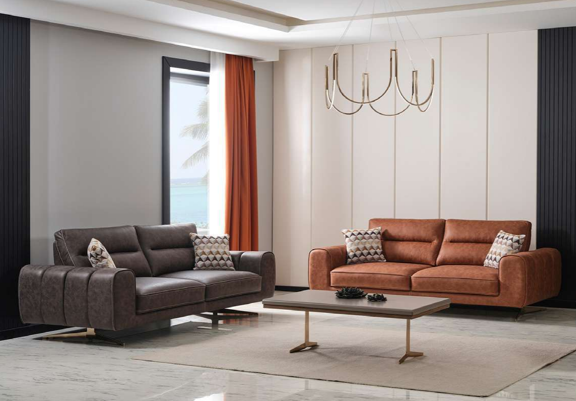 Designer Wohnzimmer Sofas Stilvollen Moderne Sofagarnitur 3 Sitzer Leder Couch