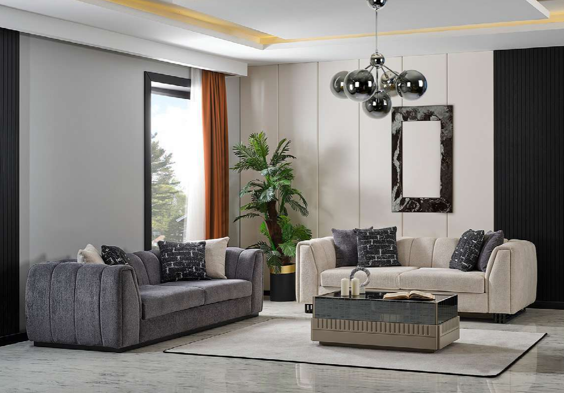 Sofaset Polstergarnitur Couchgarnitur Sofalandschaft Couch 2x 3 Sitzer Sofa
