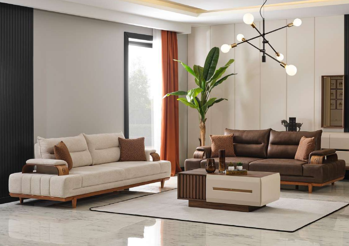 Dreier Sofa Couchgarnitur Polstergarnitur Couch Dreisitzer Polstersofa 2tlg